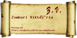 Zombori Viktória névjegykártya